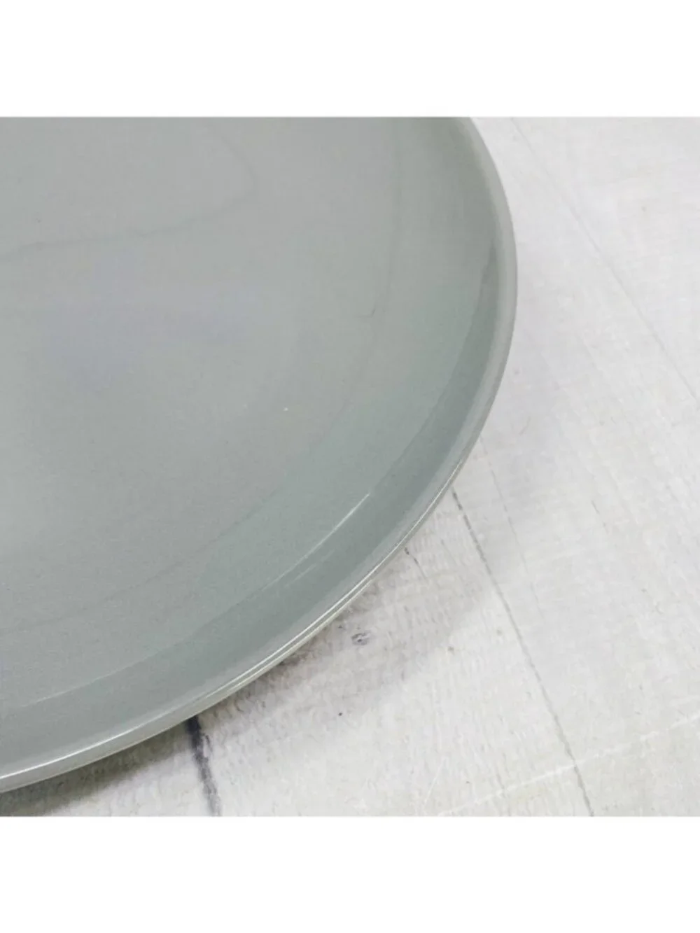 Project 62 Target AVESTA Glossy Gray Stoneware Smooth Coupe Dinner Plates Set 4